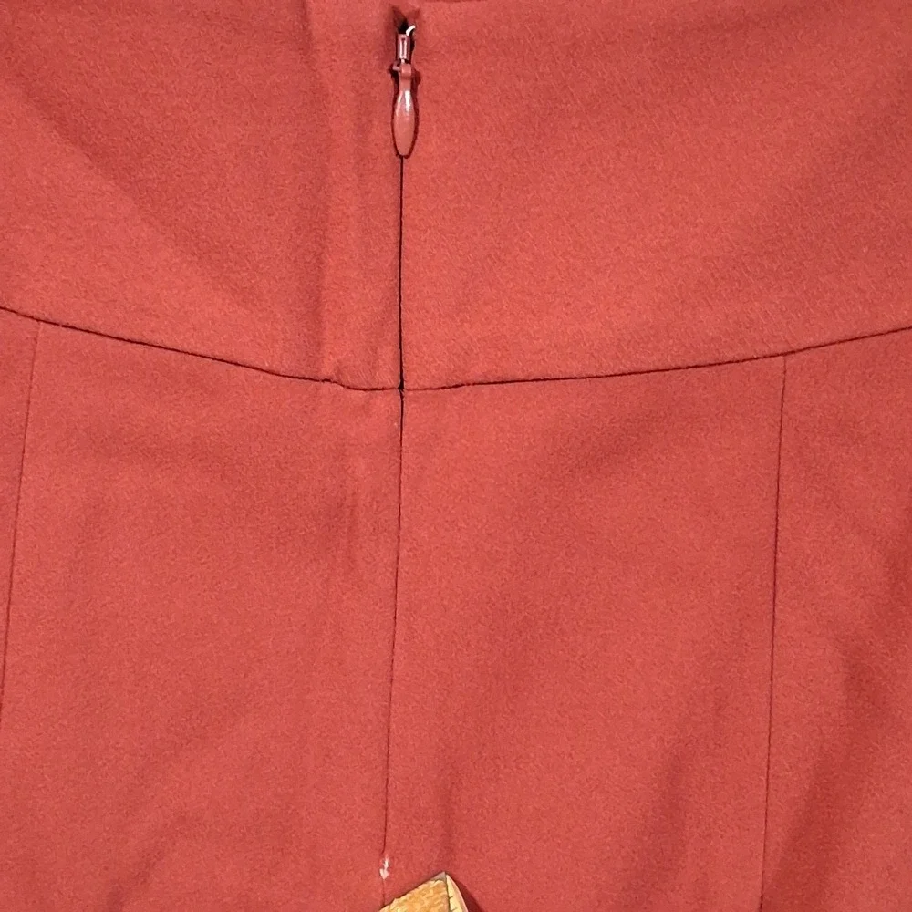 Express Womens‎ Rust Orange Front Slit Midi Pencil Skirt Size 2 007738915